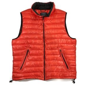 American Eagle Red / Orange Puffer Vest XL